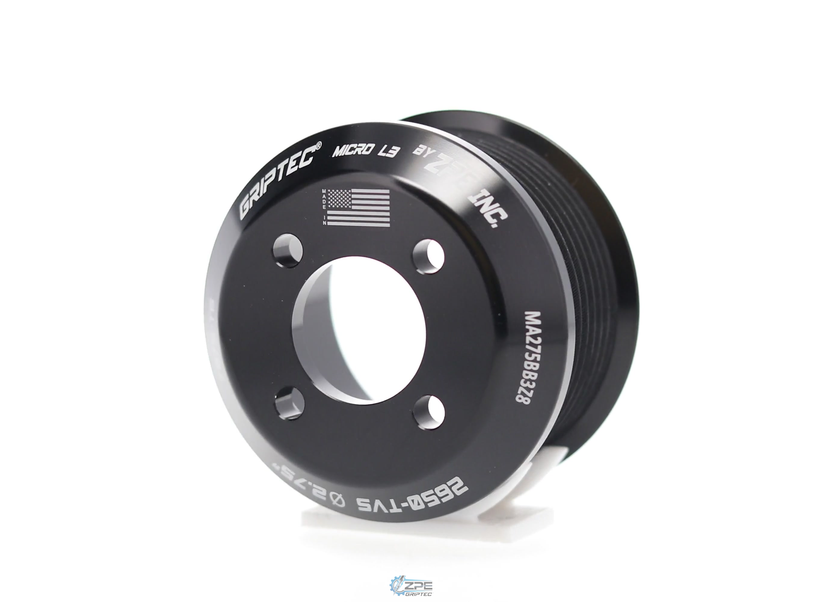 2.75" 8 Rib ZPE GripTec® 2pc Magnuson LSA/LT4 2650 TVS L3 Black Pulley Only